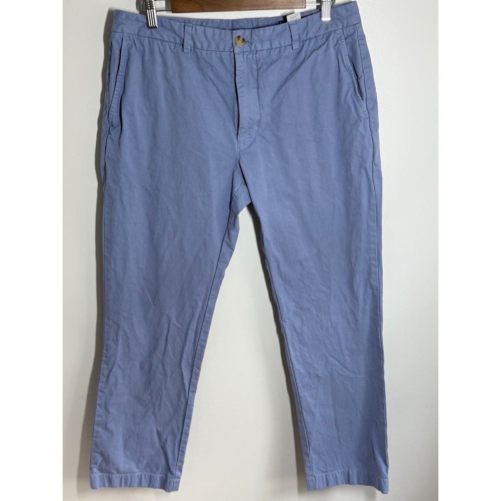 Vineyard Vines Mens Breaker Pants Chinos Blue 34x30 Straight Leg Cotton Twill